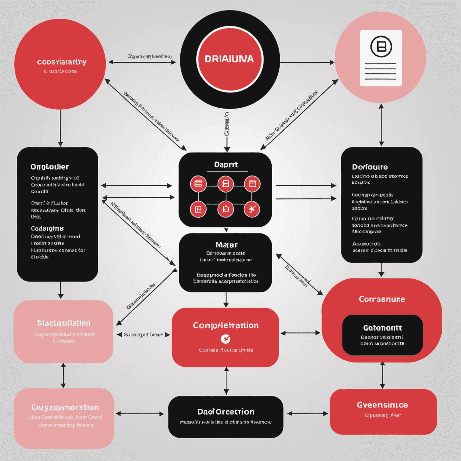 Diagram showing the integration of a dApp with Layer3, highlighting improved scalability, cross-chain compatibility, and enhanced user experience. The image uses a color scheme of red, pink, black, and white to match the website's palette.