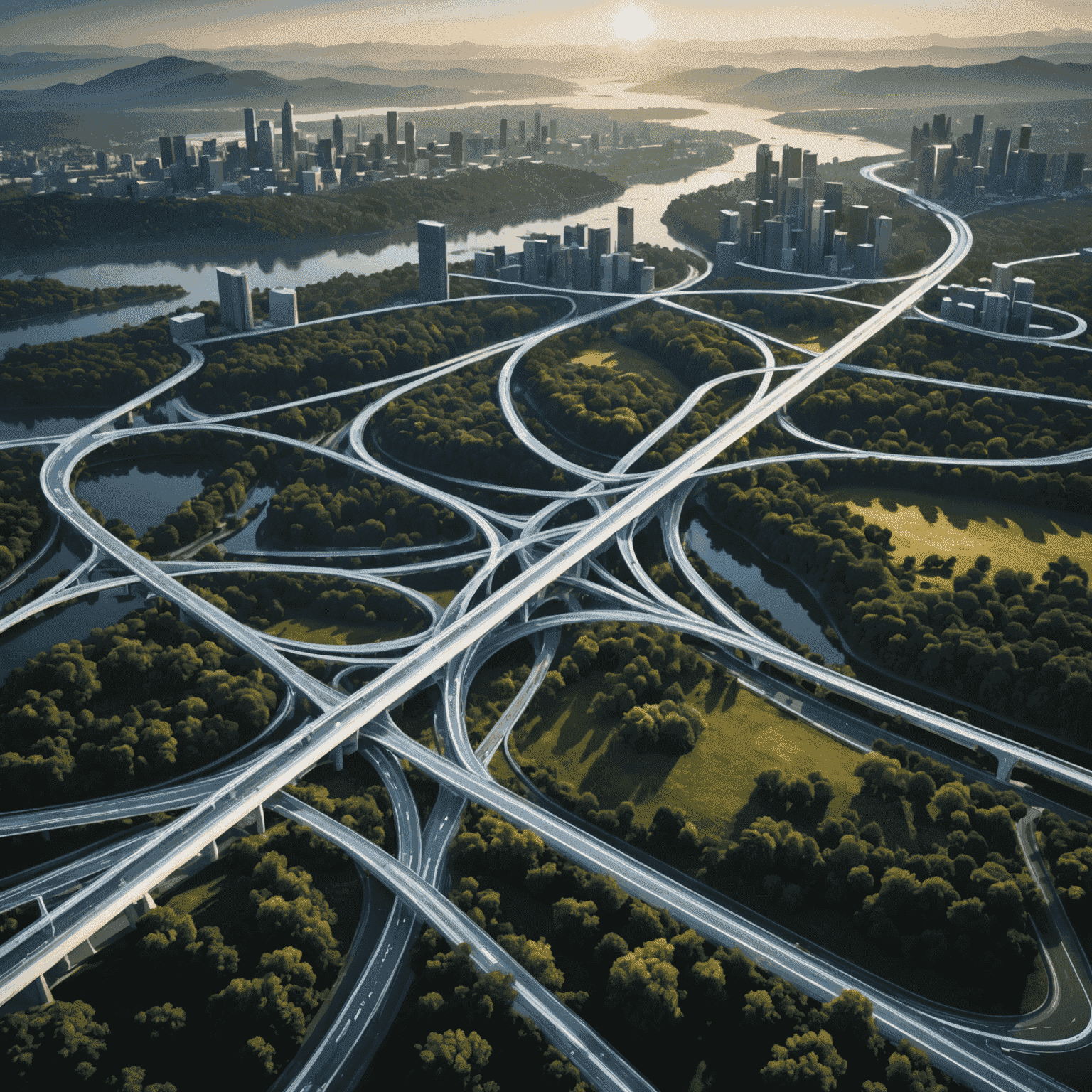 A futuristic visualization of Layer3 optimization showing interconnected layers with data flowing smoothly between them. The image emphasizes the seamless integration and enhanced performance achieved through Layer3 technologies.